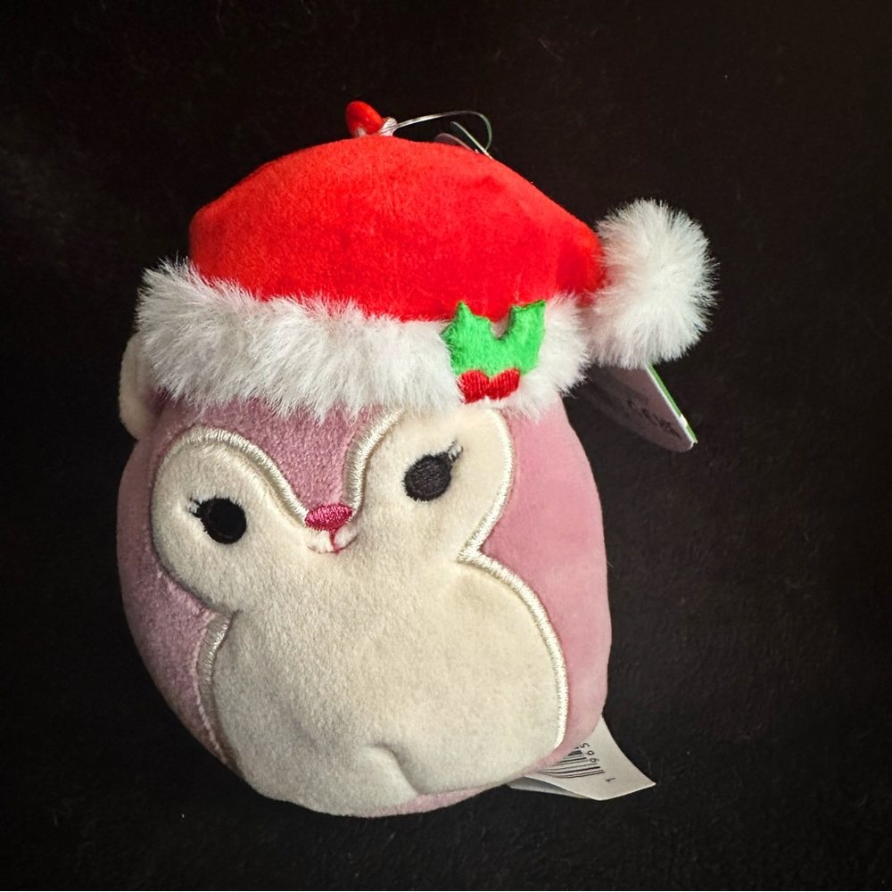 Squishmallows Christmas Clip-On Squirrel